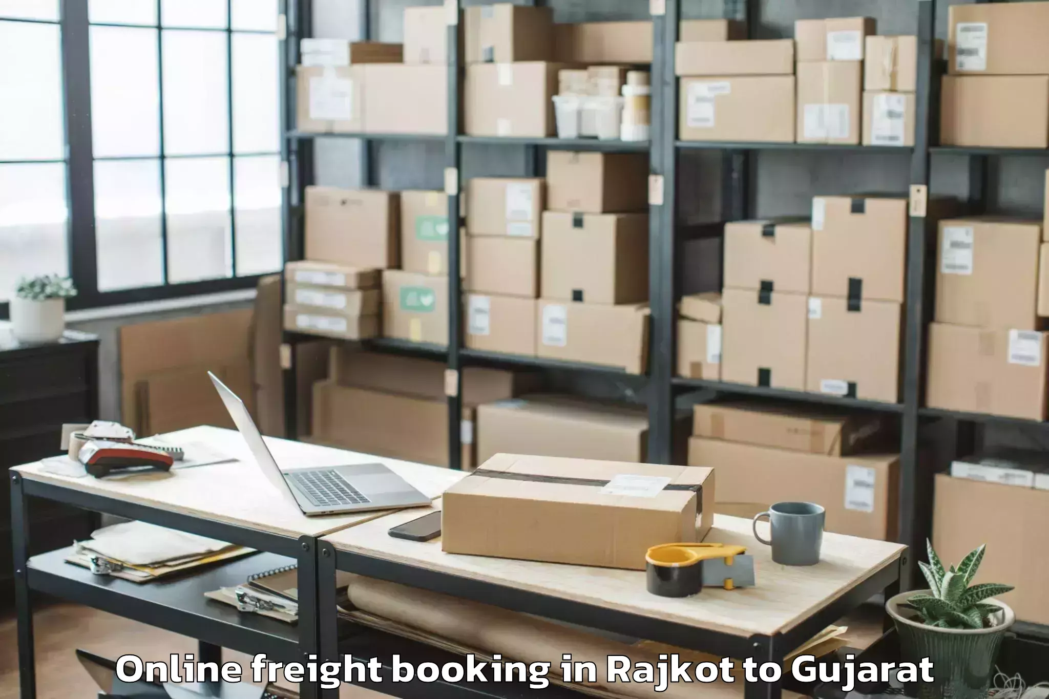 Top Rajkot to Umreth Online Freight Booking Available